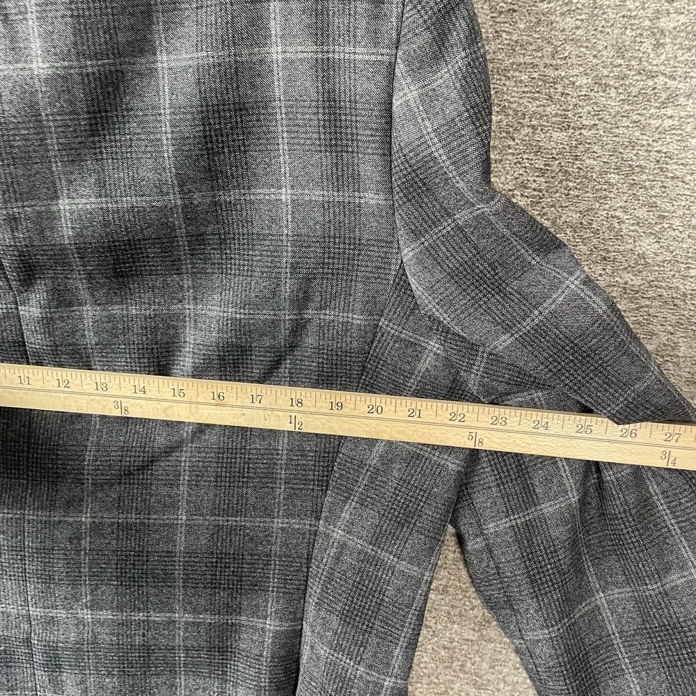 Lauren Ralph Lauren Blazer Mens 42L Gray Plaid Wool Stretch‎ Sport Coat Jacket